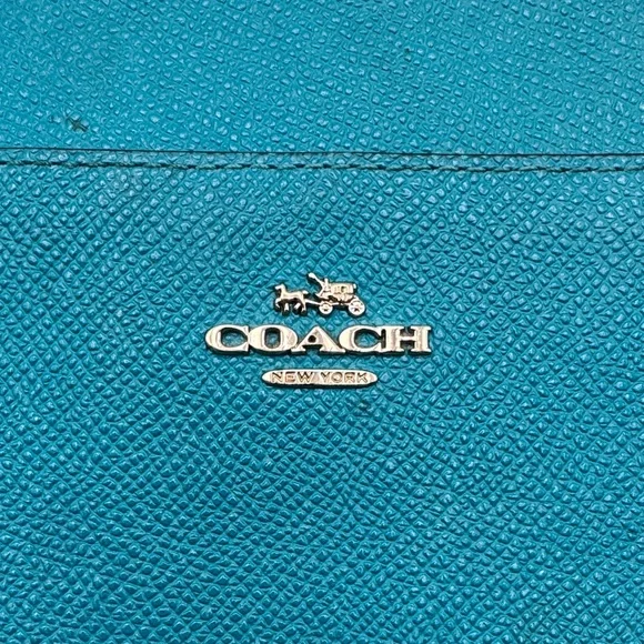 Coach Kitt Teal Crossbody Messenger Bag - Picture 5 of 10